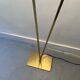 Large halogen floor lamp in polished brass, italy 1970