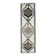 Vintage Turkish Oushak Handmade Wool Cotton White Runner Rug 100x320