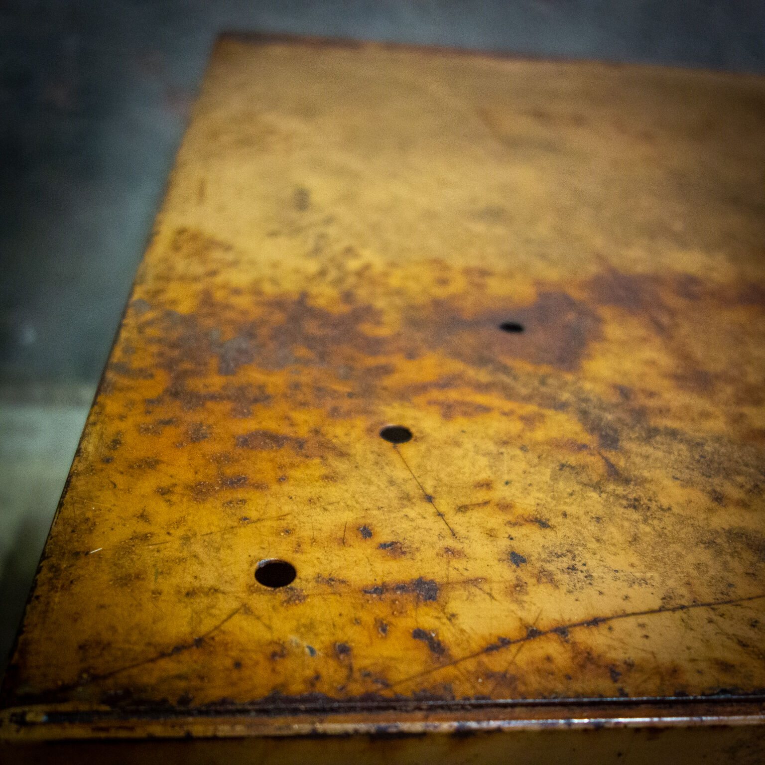 Industrial mailroom desk - patina - France 1950s