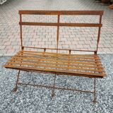 Iron garden bench