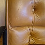 Charles Pollock leather office chair for Knoll