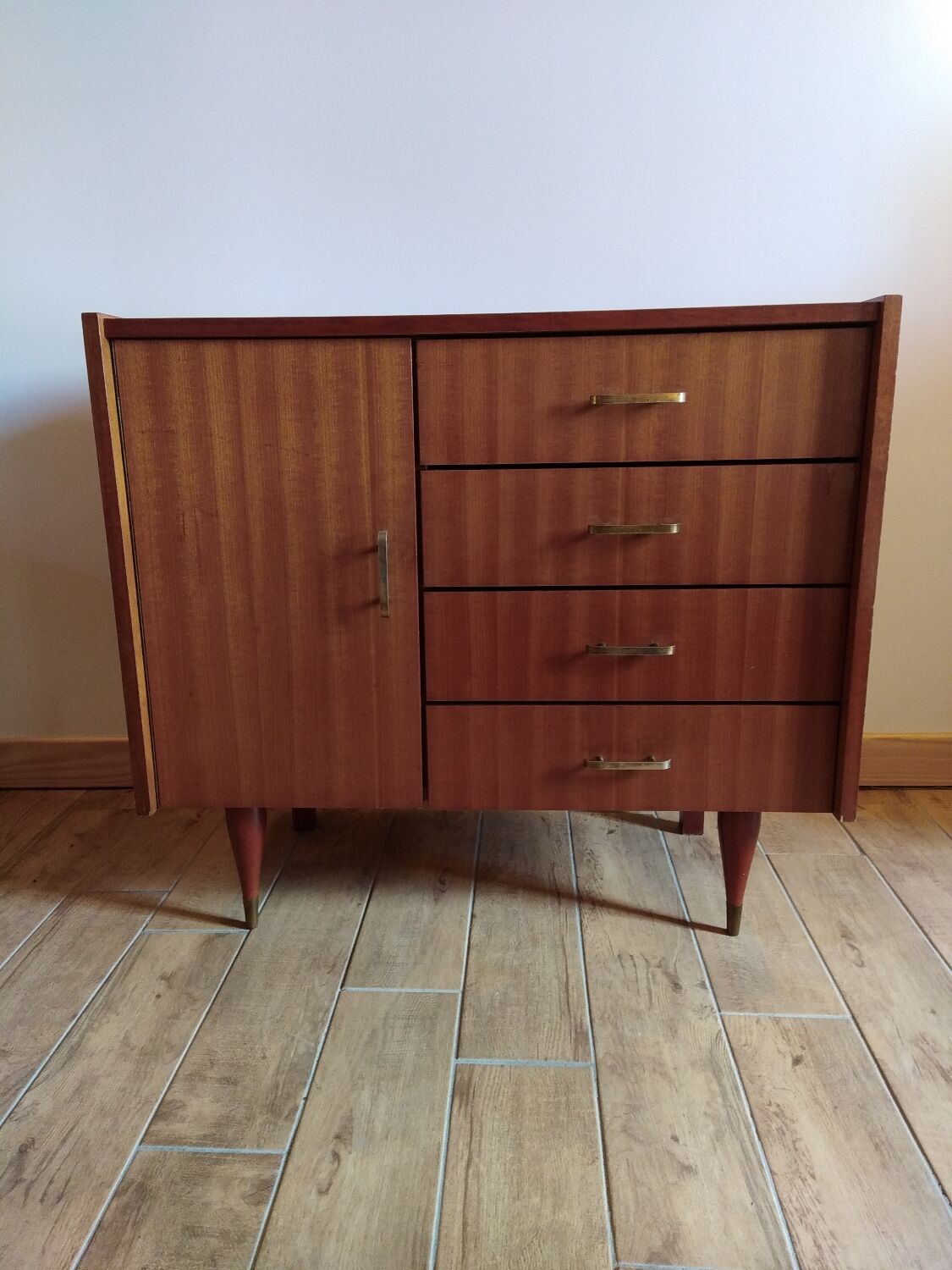 Scandinavian chest of drawers foot compass