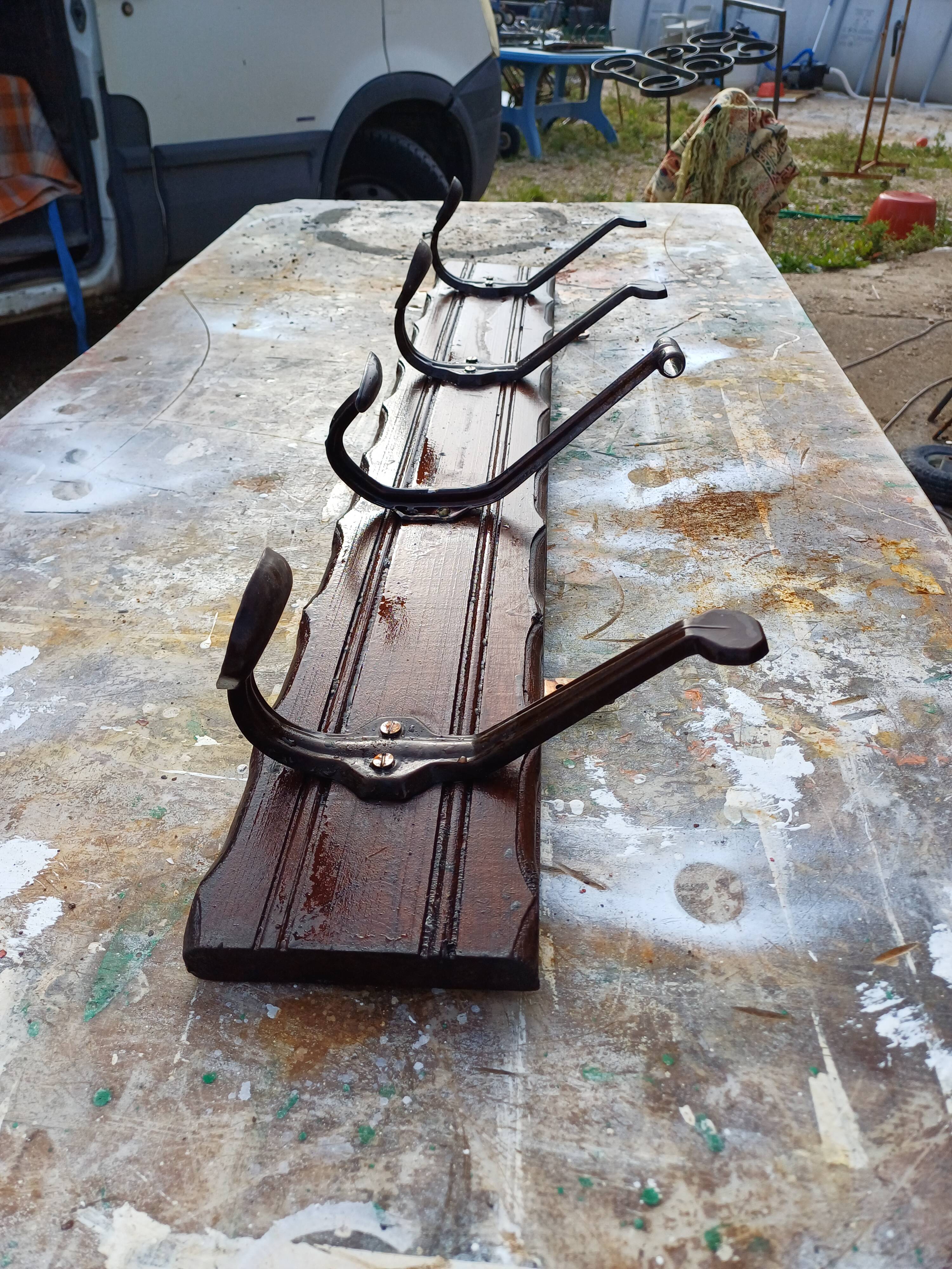 Vintage school coat rack