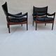 Modus armchairs in rosewood and leather by Kristian Vedel for Søren Willadsen, 2 pcs.