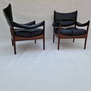 Modus armchairs in rosewood and leather by Kristian Vedel for Søren Willadsen, 2 pcs.