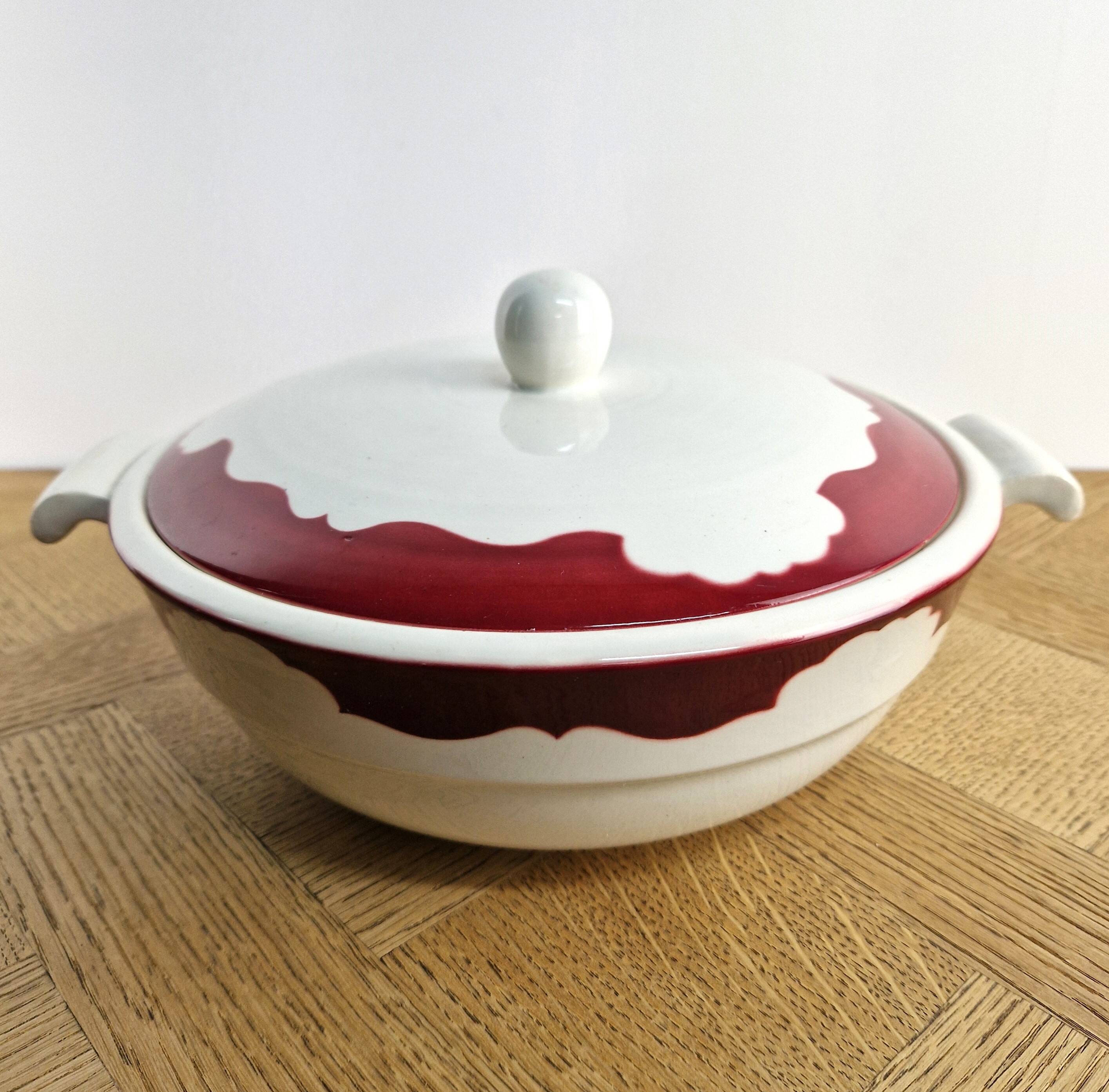 Digoin Sarreguemines soup tureen in earthenware – vintage vegetable dish