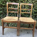 Six rustic mulched chairs