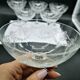 Series of 6 Champagne glasses Baccarat model Beauharnais