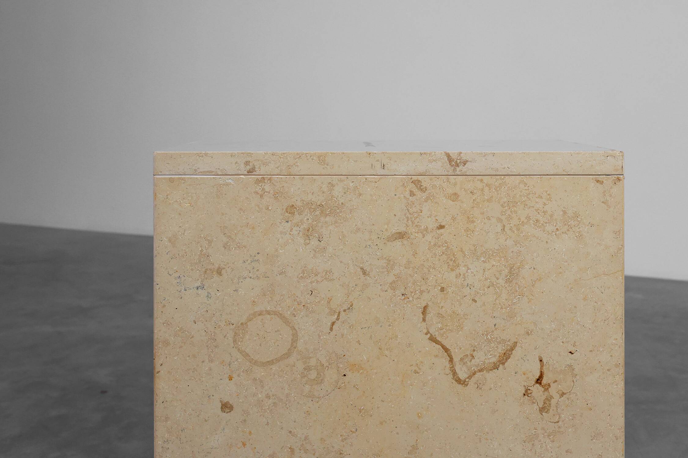 Mid-Century Italian Travertine Console, 1980s