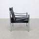 Lounge Chair in Leather and Chrome by Johanson Design Sweden, 1970s