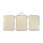 Ancien miroir triptyque de barbier vintage