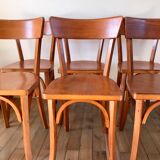 Set of 6 Luterma bistro chairs in beech wood 40-50s