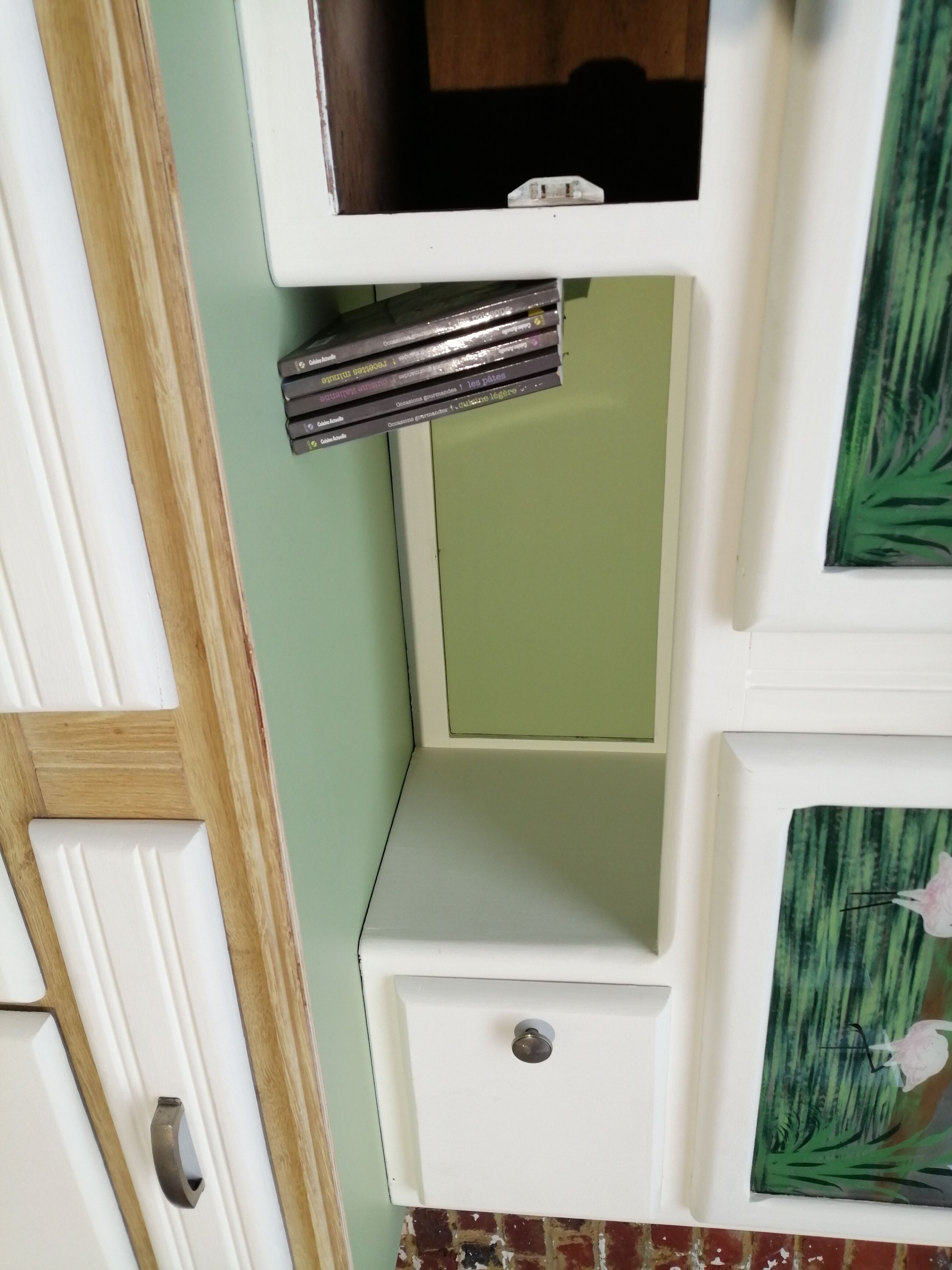 Buffet mado 50s white and brushed oak