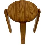 Mid century pinewood stool, 1960s minimalistic design
