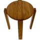 Mid century pinewood stool, 1960s minimalistic design