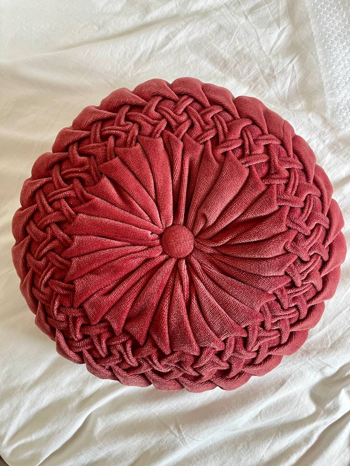 Coussin rond velours