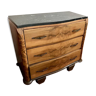 Old black marble chest of drawers