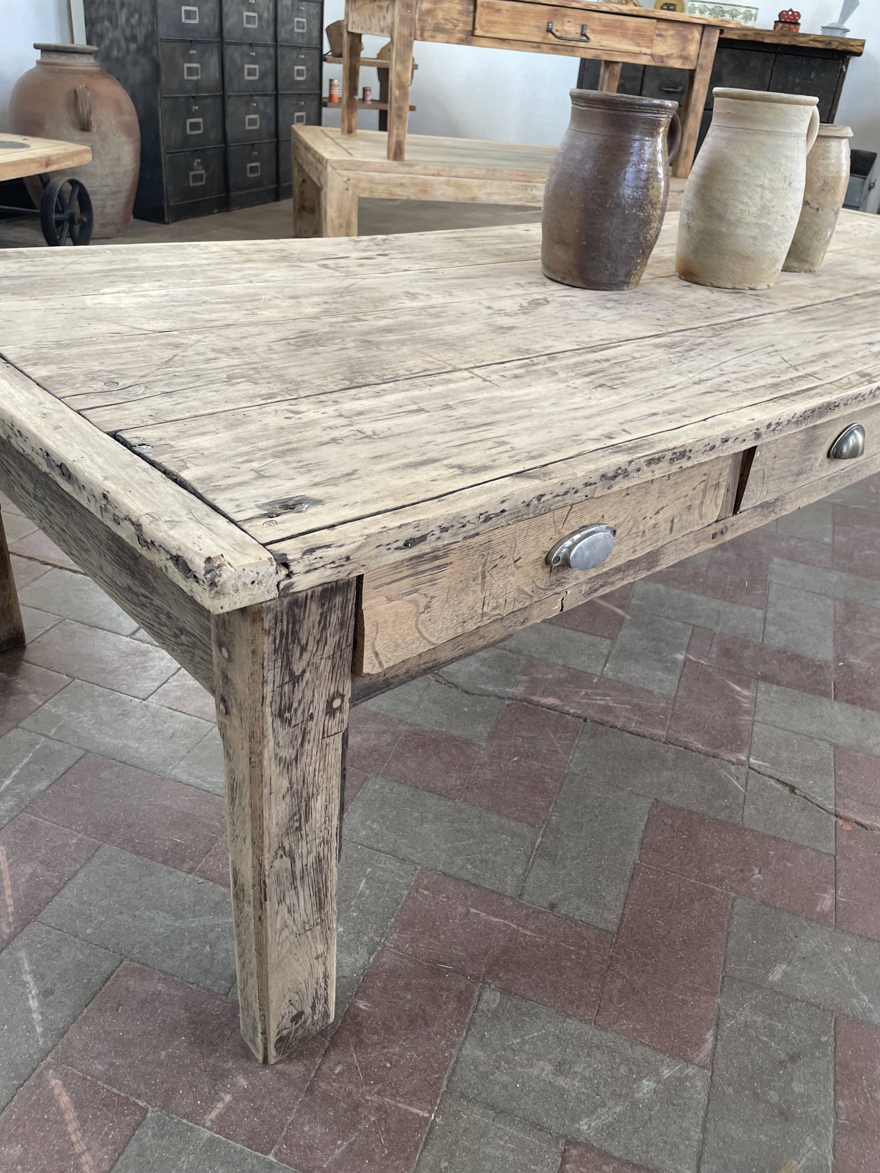 Large farmhouse coffee table with 8 drawers
