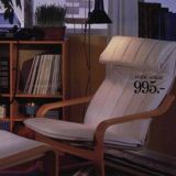 Black vintage IKEA adjustable floor reading lamp - Stilnovo inspired design from the 1980s.