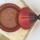Plat à tajine rouge flammé