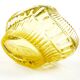 Art Deco jardiniere, lemon crystal, designed by R. Hlousek, Moser, Czechoslovakia, 1930s