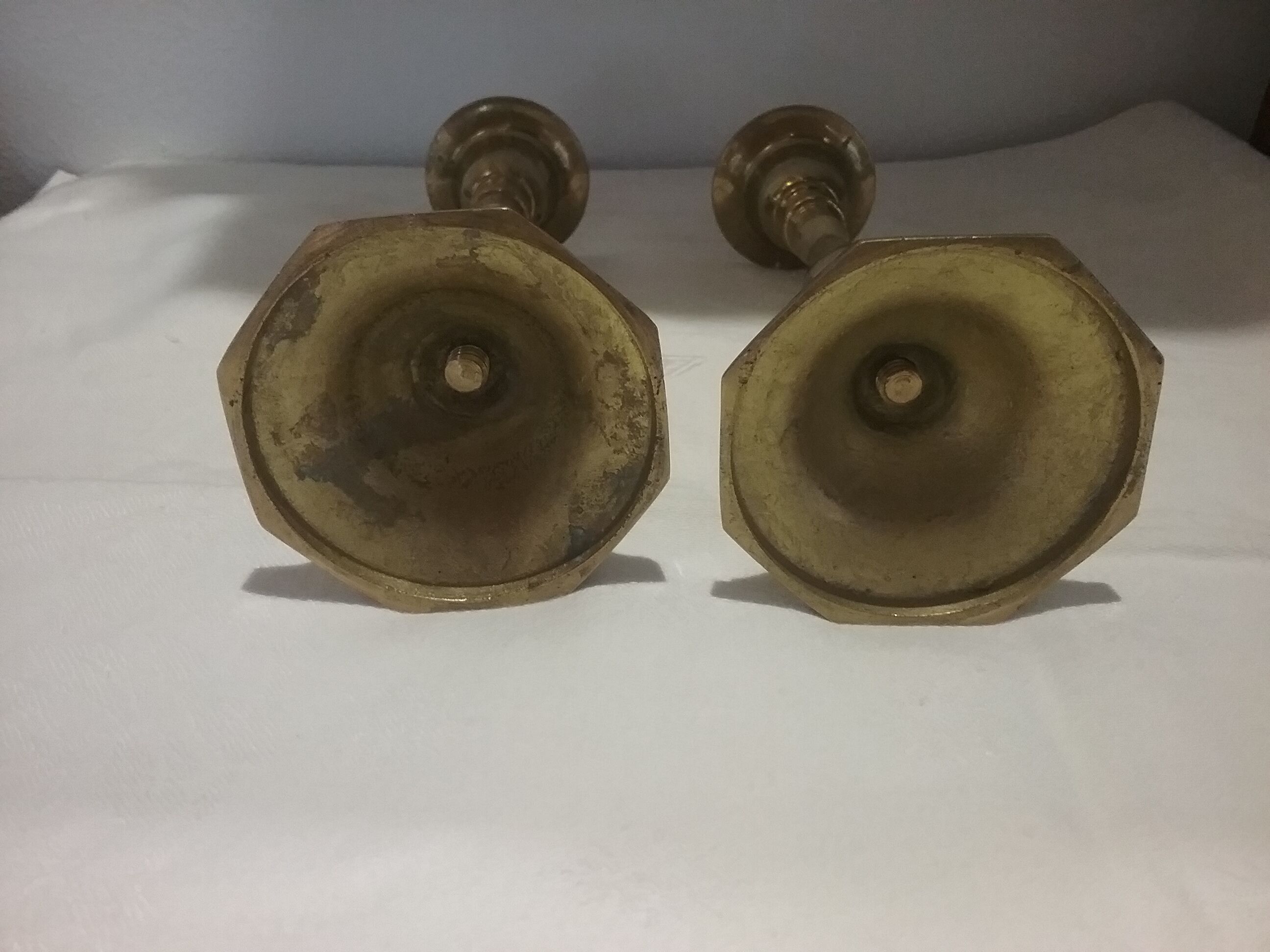 2 brass candle holders