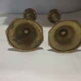 2 brass candle holders