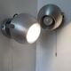 70s Brushed Aluminum Eyeball Wall Lights