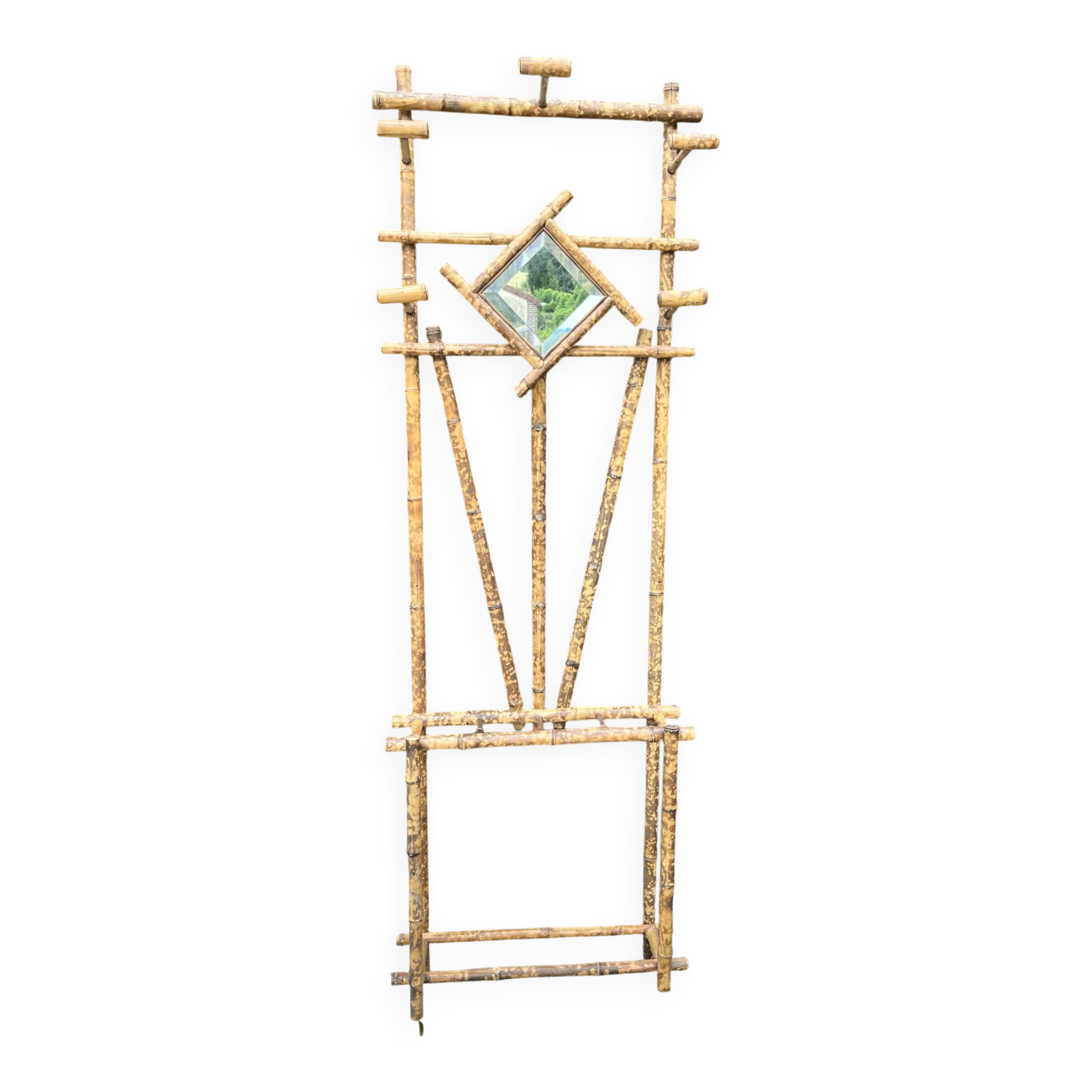 Vintage bamboo coat rack