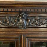 Pair of 2-part glass-fronted bookcases