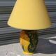 Lampe en céramique avec plat et vase assorti