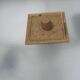 Mid-century vintage chandelier, 1950s, brass, wood and frosted glass, 4x E1