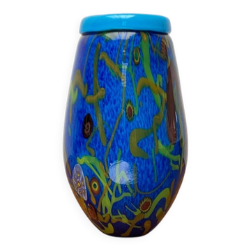 Grand vase en verre de Murano vintage italien, années 1970