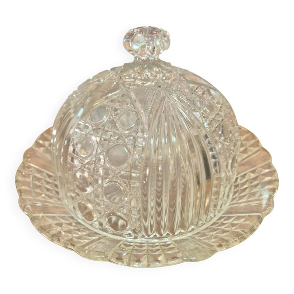 Cloche à fromage en verre ancienne