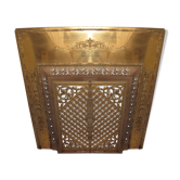 Antique brass fireplace front
