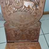 Carved African chair