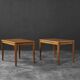 Vintage Mid-Century Scandinavian Modern Brown Teak Side Tables