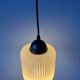 Suspension en verre en forme de « canette » rayée, Mid-Century