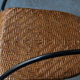 Set of 4 stackable dining chairs in steel and rattan, 1970s