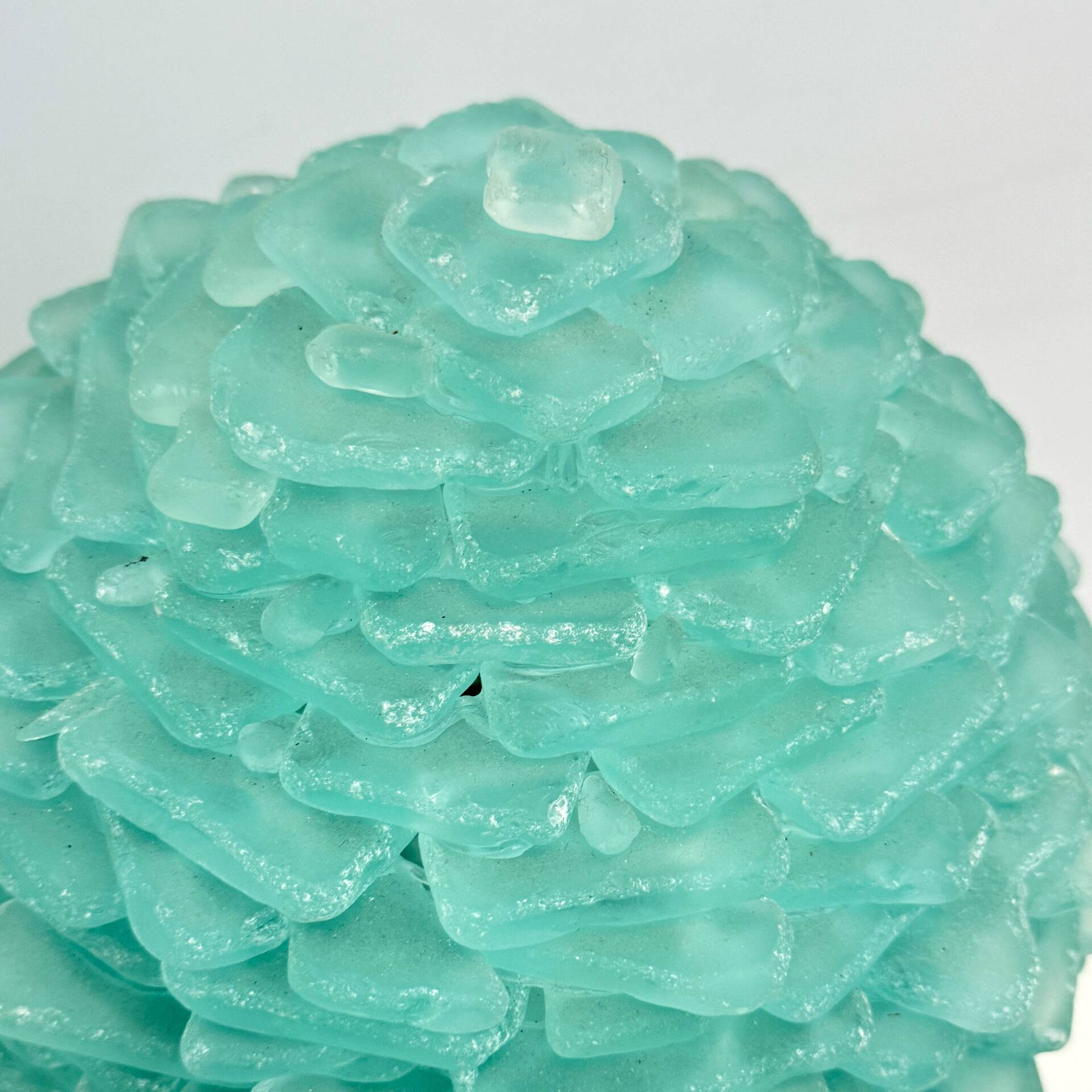 Poliarte Mid-century Modern Murano Glass Water Green Floor Lamp "Cactus"