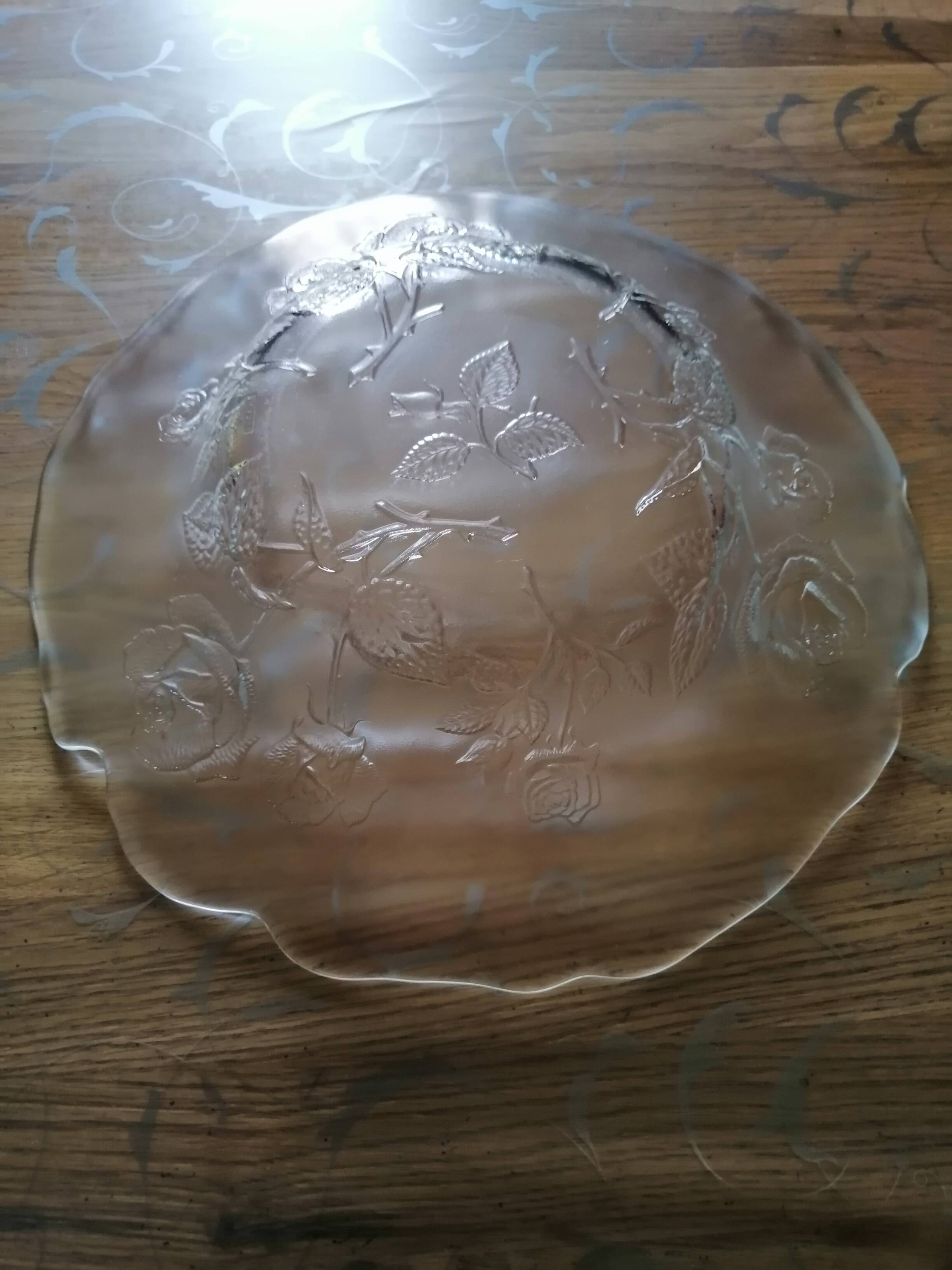 Vintage glass salad bowl