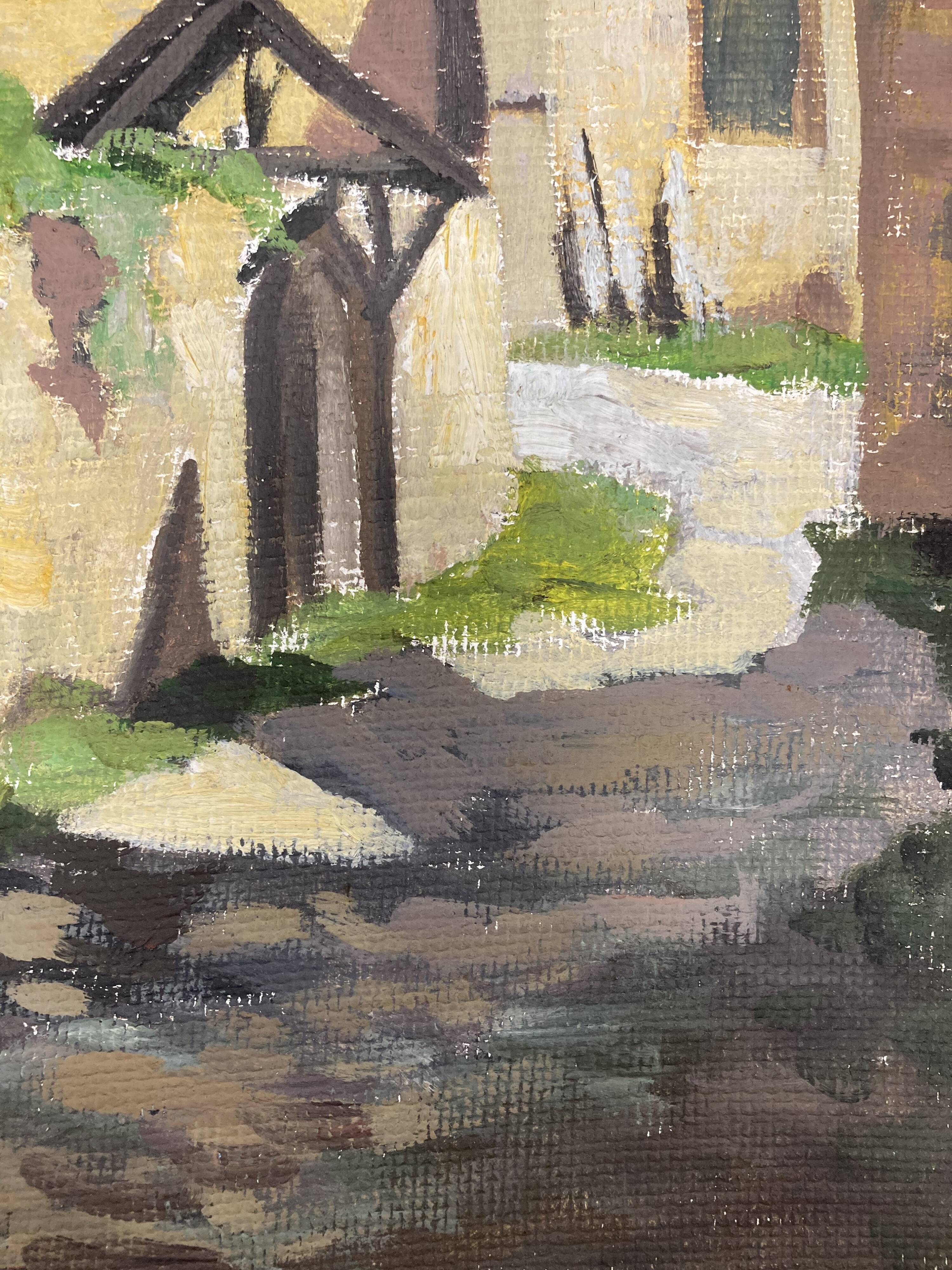 Oil on vintage panel