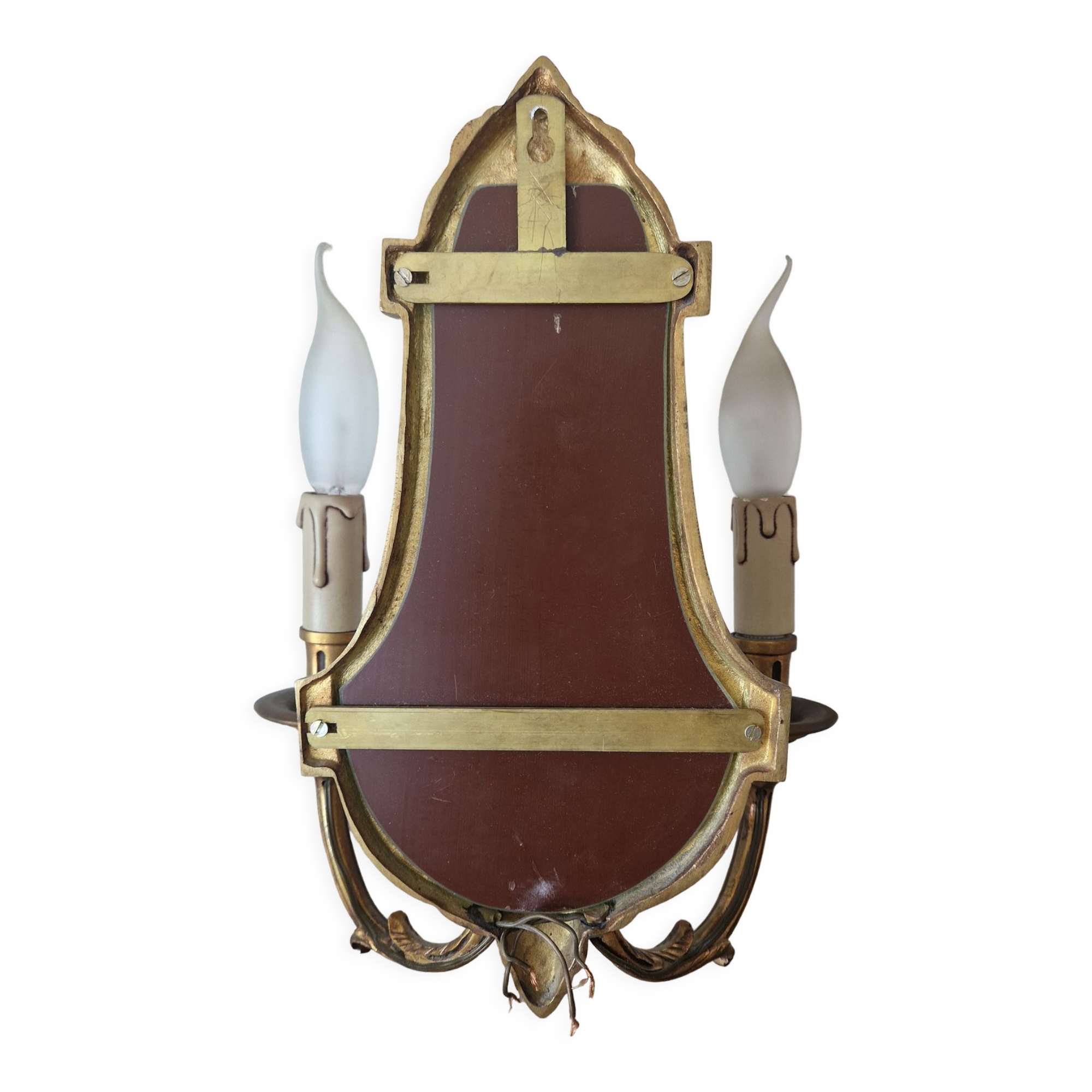 Double wall lamp with mirror