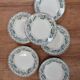 Set of 6 deep plates in ironstone - Guadeloupe model