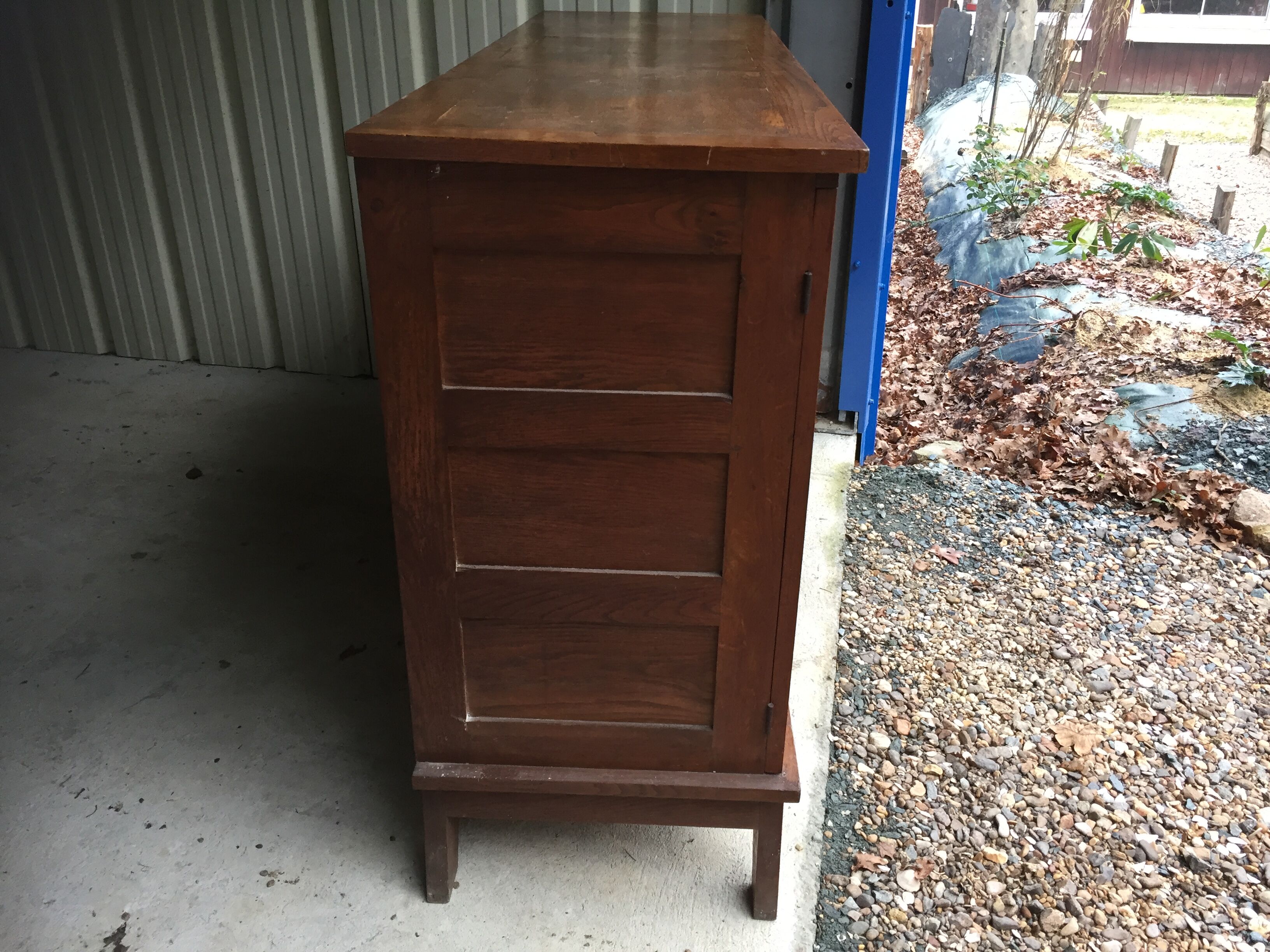 Vintage René Gabriel buffet in oak called disaster victims (reconstruction)