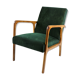 Fauteuil vintage en velours vert, années 1970