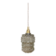 Vintage tulip pendant light in clear molded glass