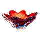 Murano Ashtray - Archimede Seguso - Bullicante - Red Blue Sommerso