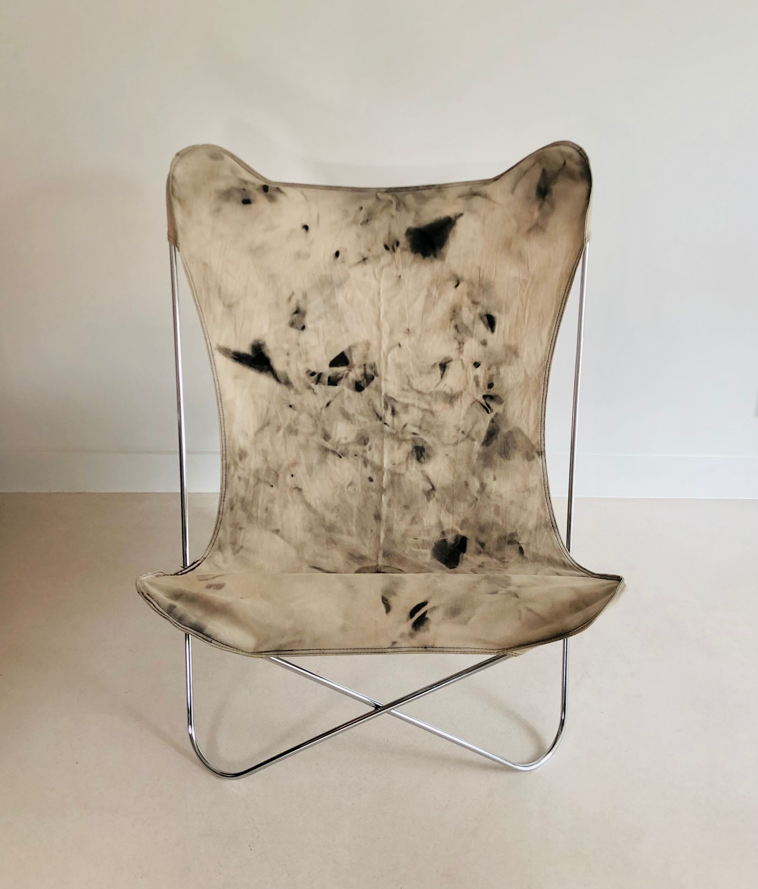 Armchair "Papillon" in chromed steel by Gavina Spa, Italy 70s