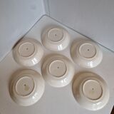 6 deep plates rooster Émile Tessier Malicorne